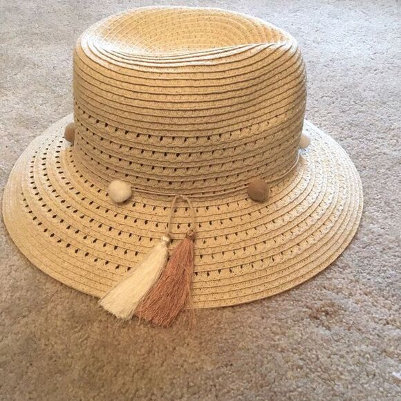Stylish Beige Straw Hat with Tassel by August Hat Co. - Picture 3 of 6